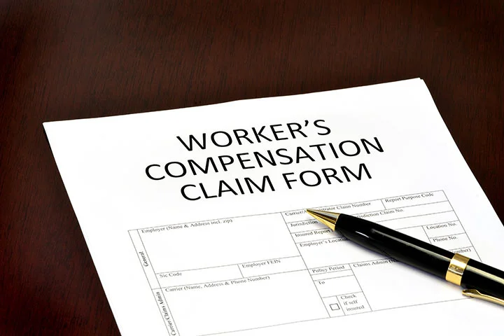 Details of workers' compensation insurance claim form