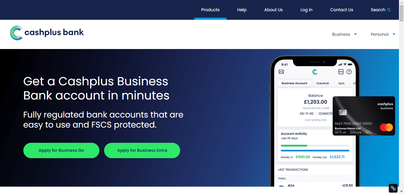 Cashplus Free Business Digital Bank Account