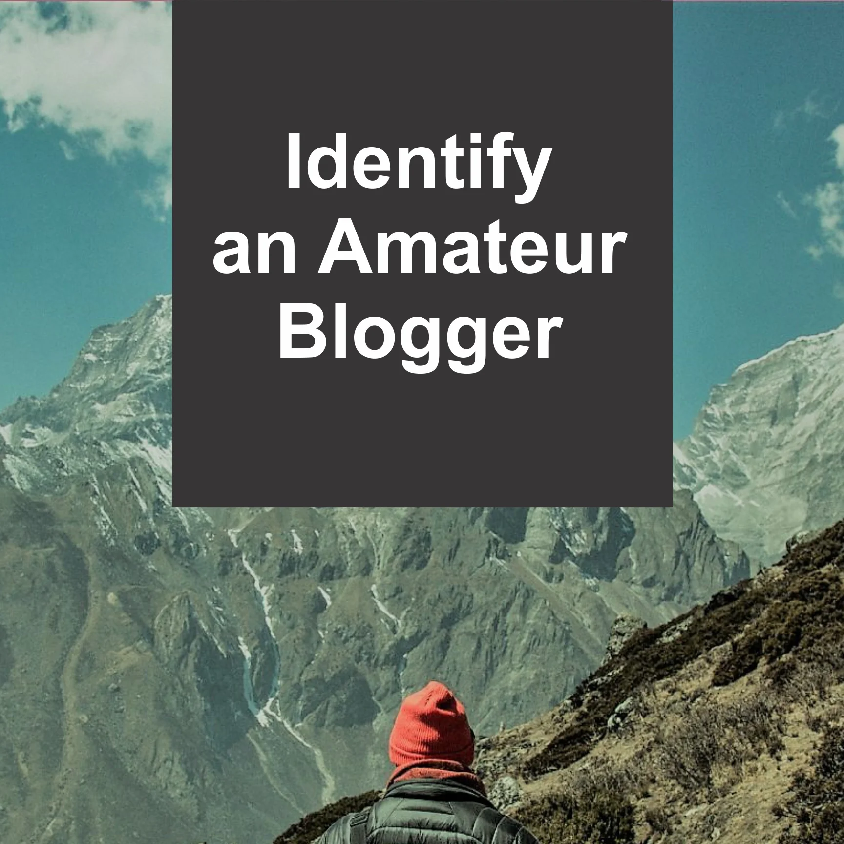 Identifying unprofessional bloggers in a crowded market has never been this easy